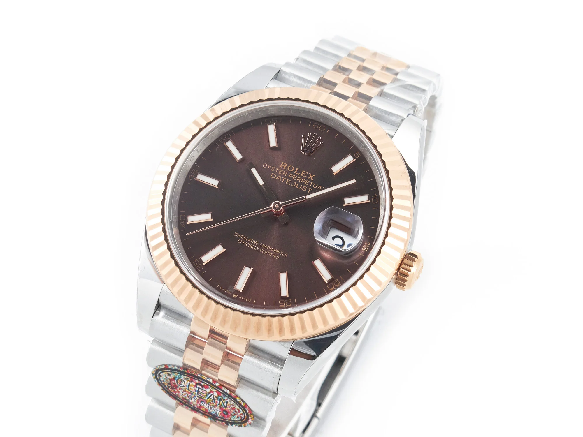 DateJust 41mm 126331 904L SS/RG Clean 1:1 Best Edition Brown Dial on Jubilee Bracelet VR3235