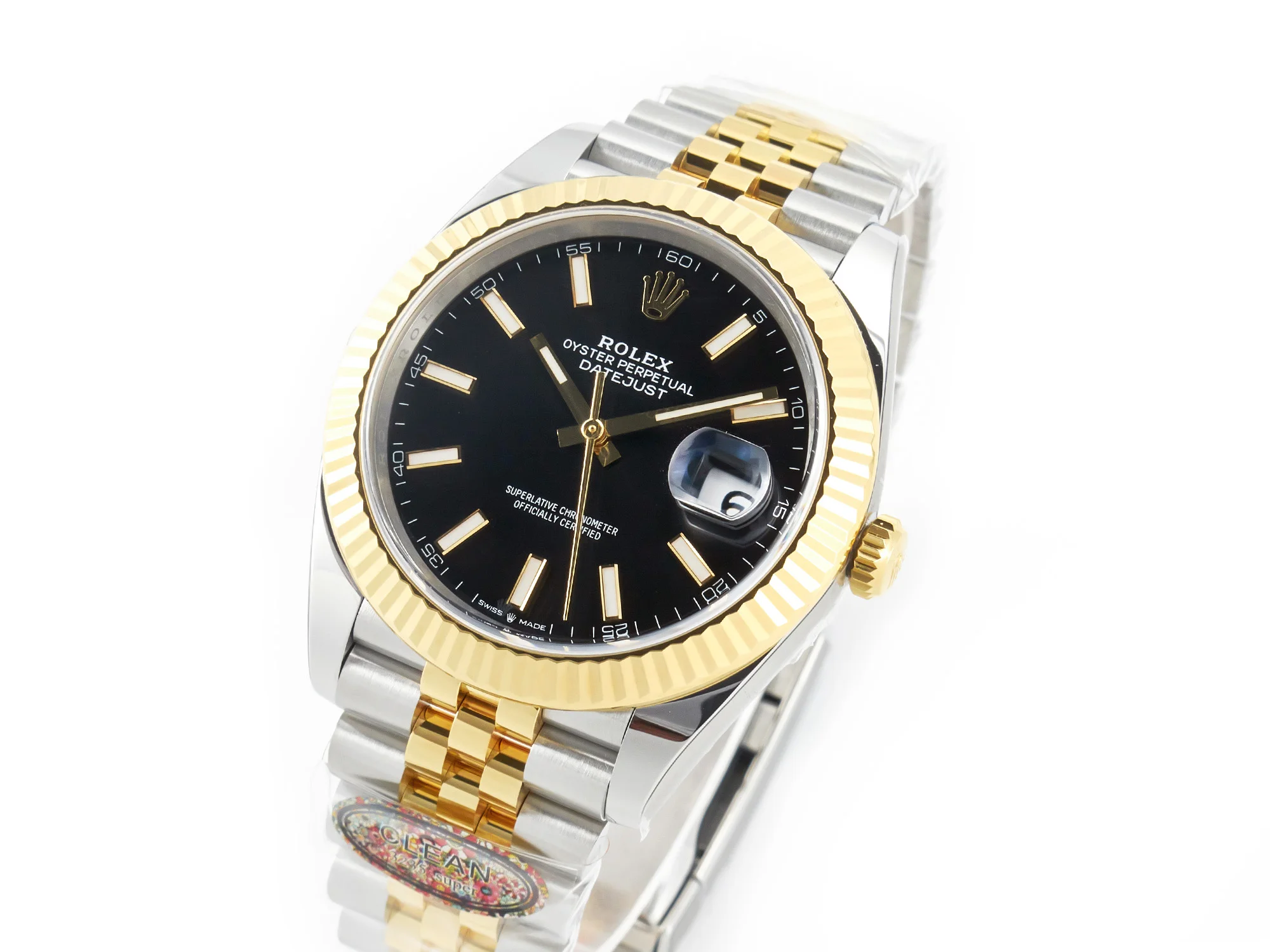DateJust 41mm 126333 Clean Best Edition Black Stick Dial on Jubilee Bracelet VR3235