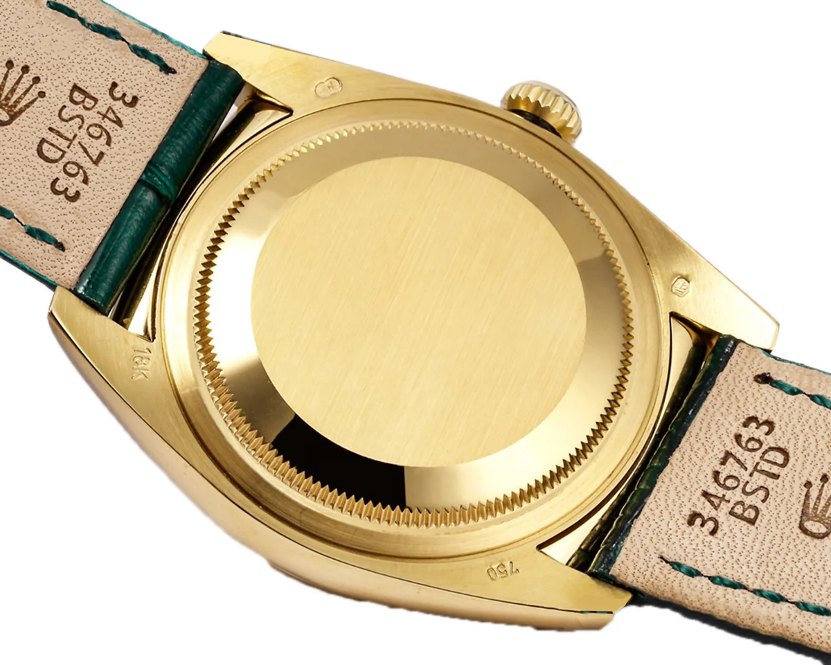 Day-Date 36 White Dial in Yellow Gold on Leather Strap