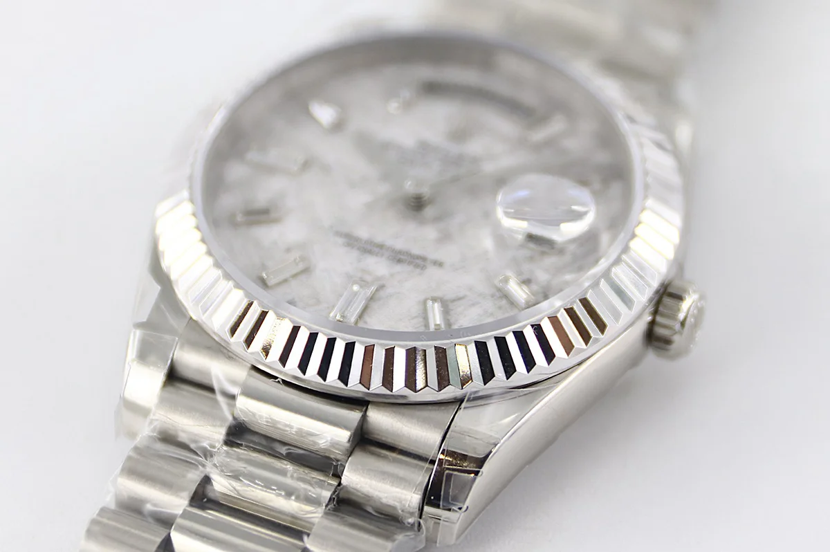 Day-Date 40 228239 Meteorite Dial with Diamond Markers in White Gold
