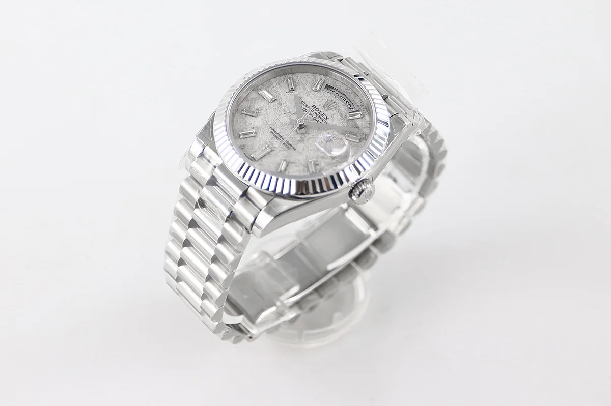 Day-Date 40 228239 Meteorite Dial with Diamond Markers in White Gold