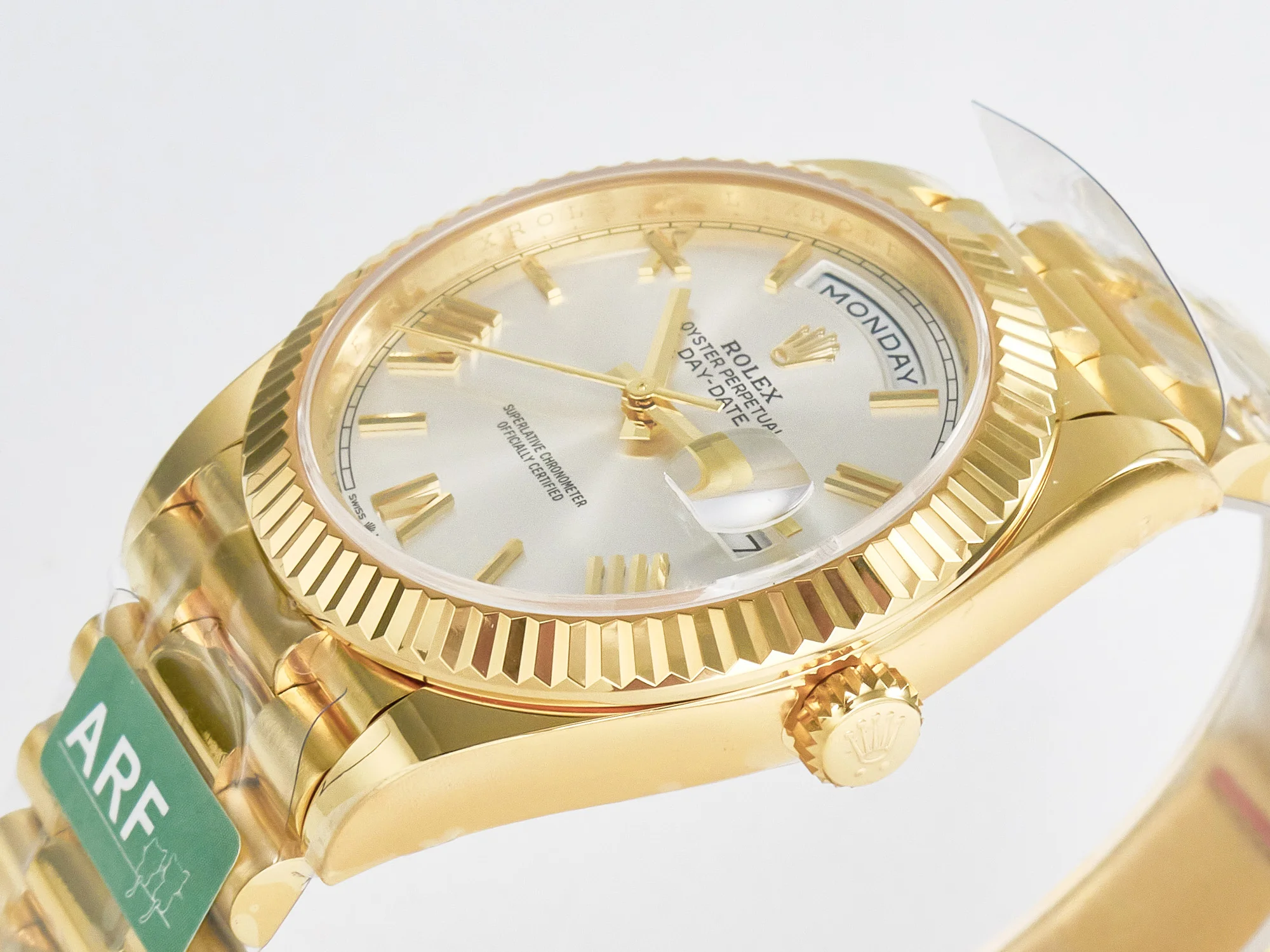 Day Date 40 YG 228238 ARF 1:1 Best Edition Silver Roman Dial on President Bracelet VR3255