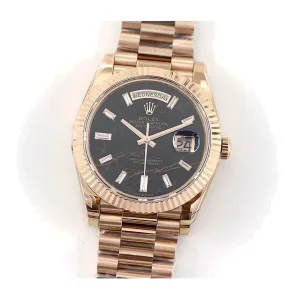Daydate 36 128235 Eisenkiesel (Quartz Stone) Dial  Diamond Markers in Everose Gold