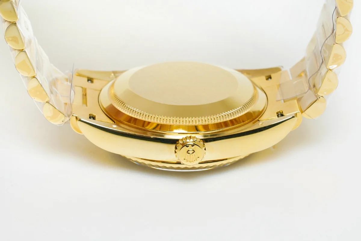 Daydate 36 128238 Black Dial in Yellow Gold