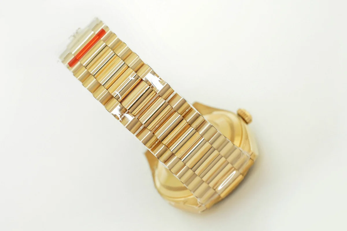 Daydate 36 128238 Black Dial in Yellow Gold