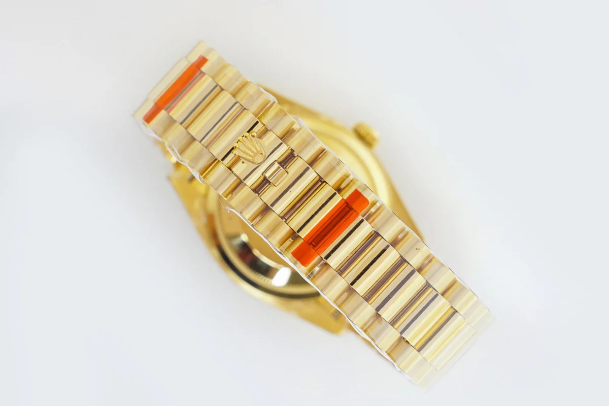 Daydate 36 128238 Black Dial in Yellow Gold