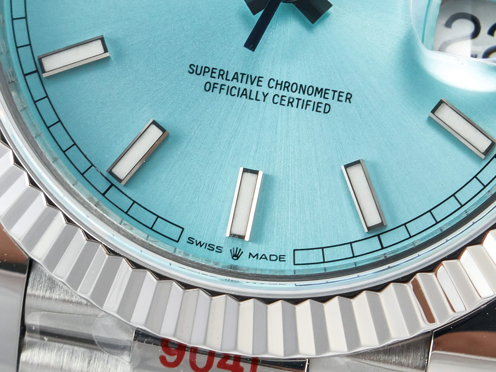 DayDate 40 228236 ARF 904L Steel Tiffany Blue Stick Dial on President Bracelet VR3255