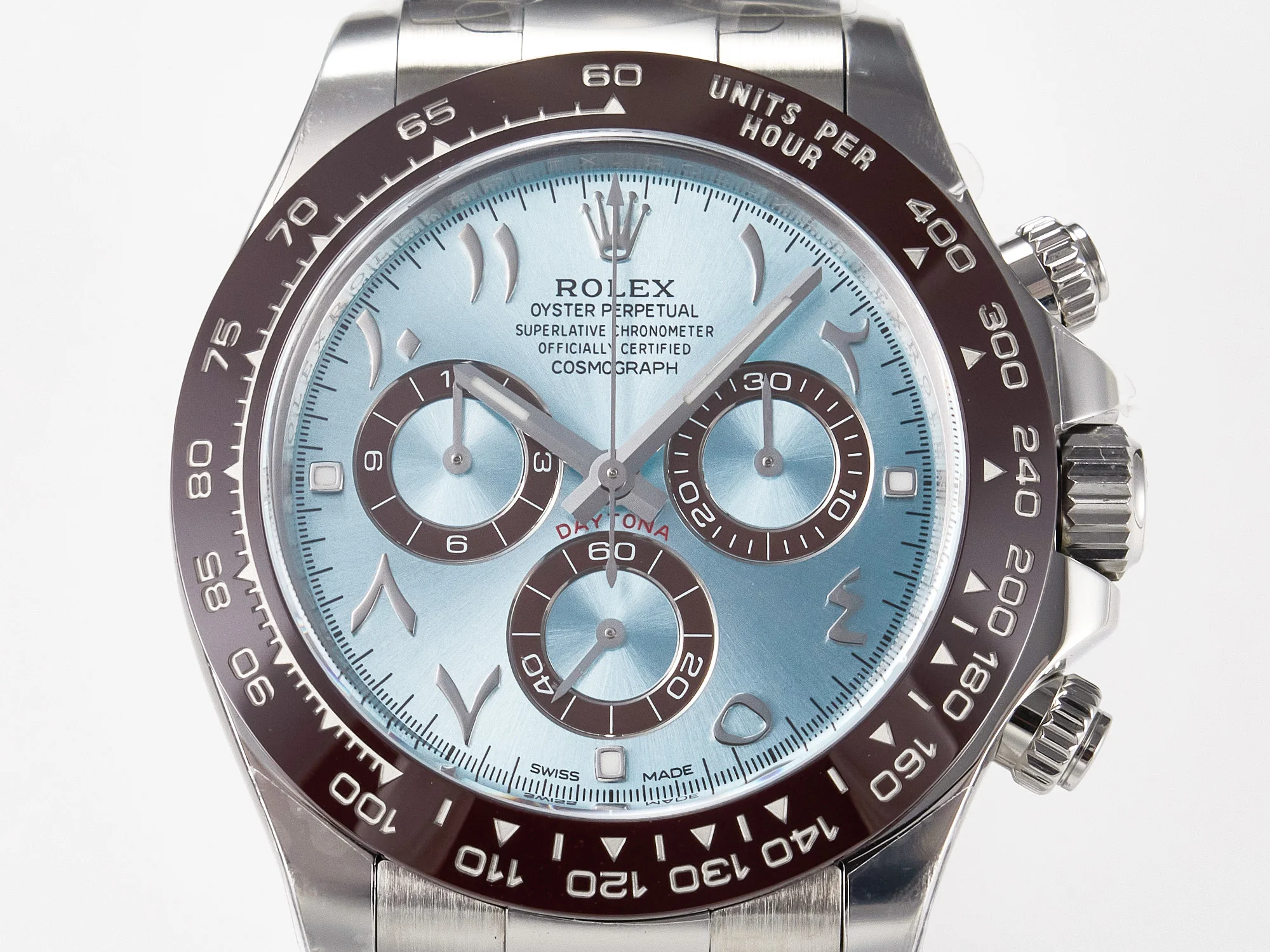 Daytona 116506 Clean 1:1 Best Edition Ice Blue Dial Arabic Markers on SS Bracelet SA4130 V2