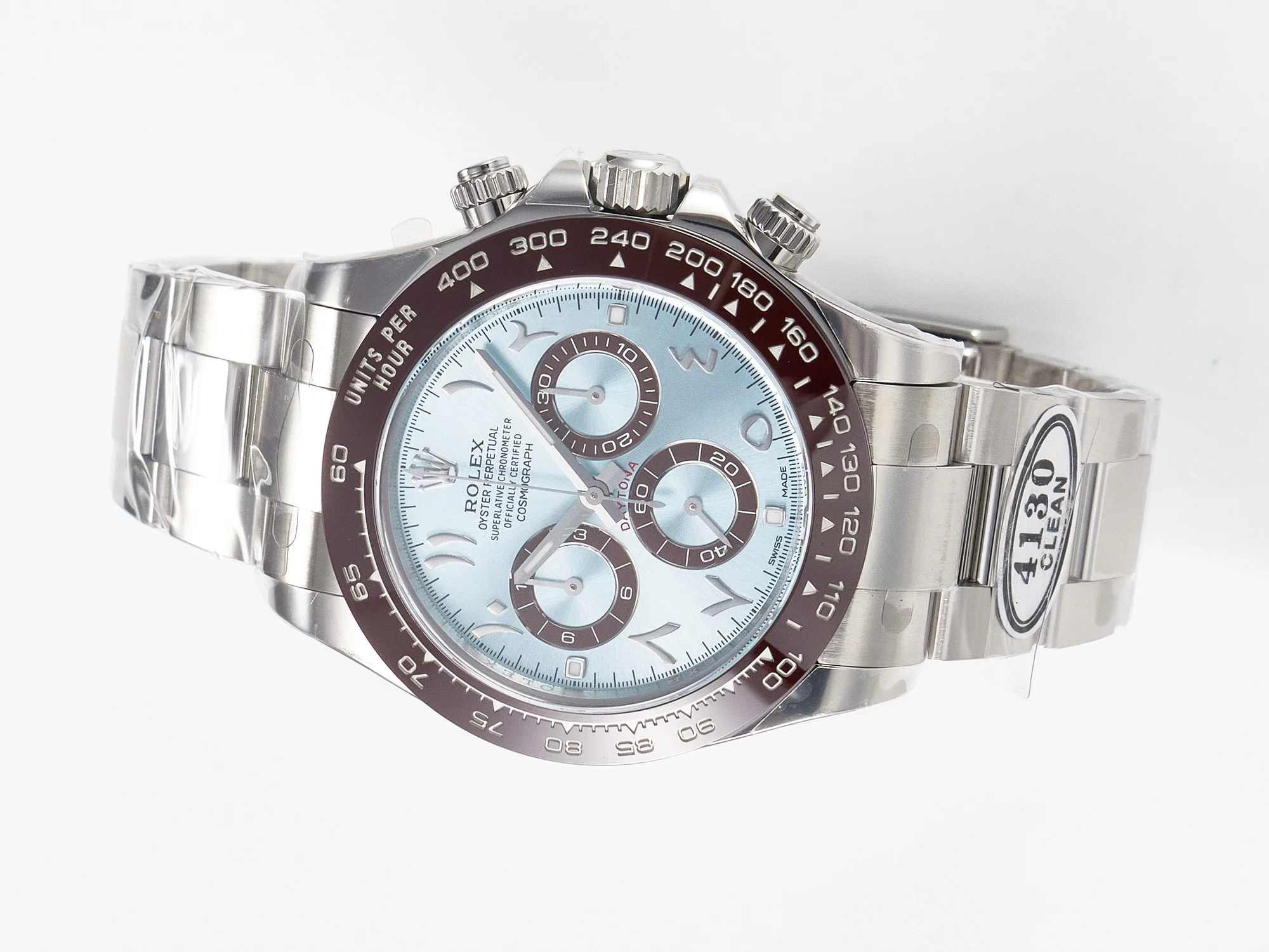 Daytona 116506 Clean 1:1 Best Edition Ice Blue Dial Arabic Markers on SS Bracelet SA4130 V2