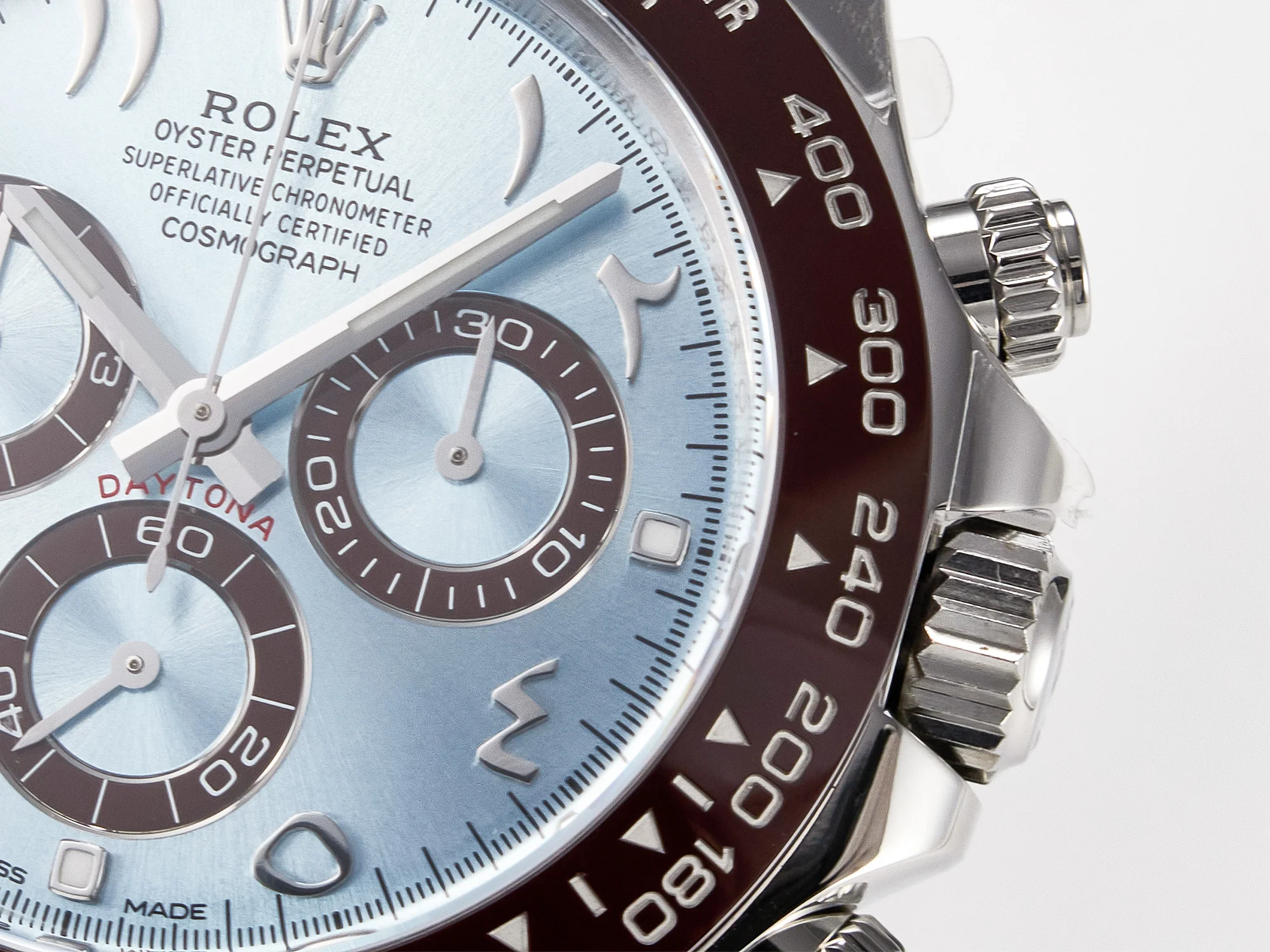 Daytona 116506 Clean 1:1 Best Edition Ice Blue Dial Arabic Markers on SS Bracelet SA4130 V2