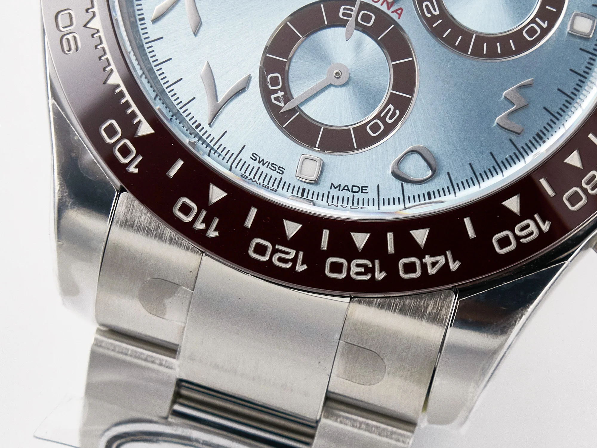 Daytona 116506 Clean 1:1 Best Edition Ice Blue Dial Arabic Markers on SS Bracelet SA4130 V2