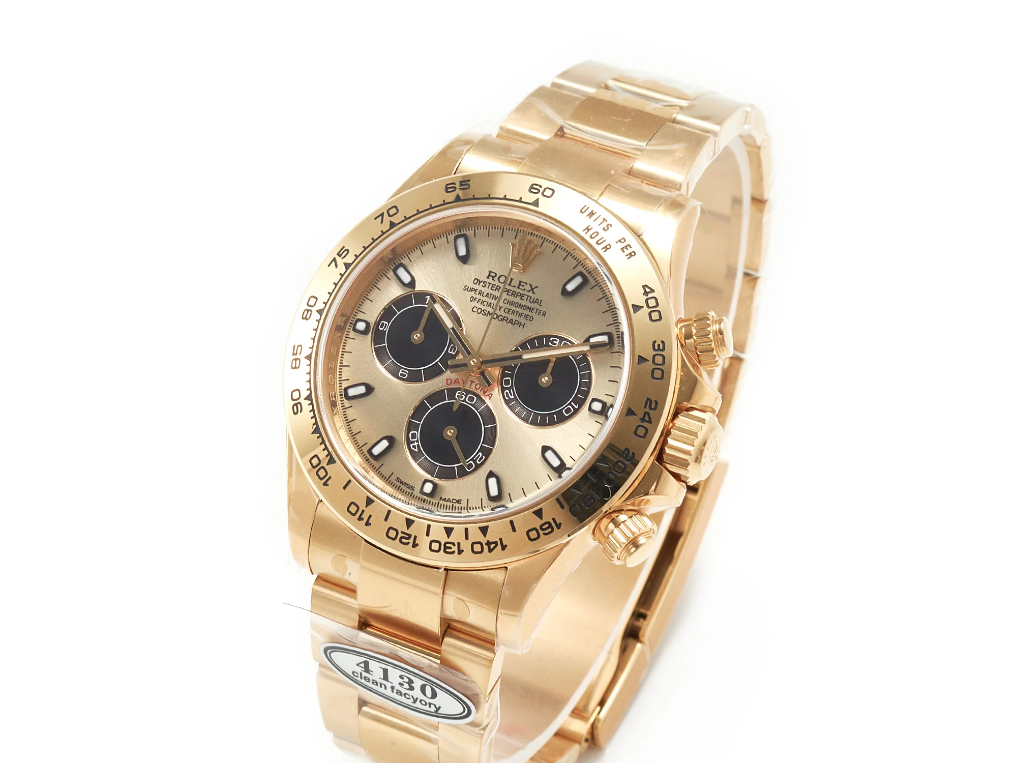 Daytona 116508 Clean Best Edition 904L Steel YG/Black Dial on YG Bracelet SA4130
