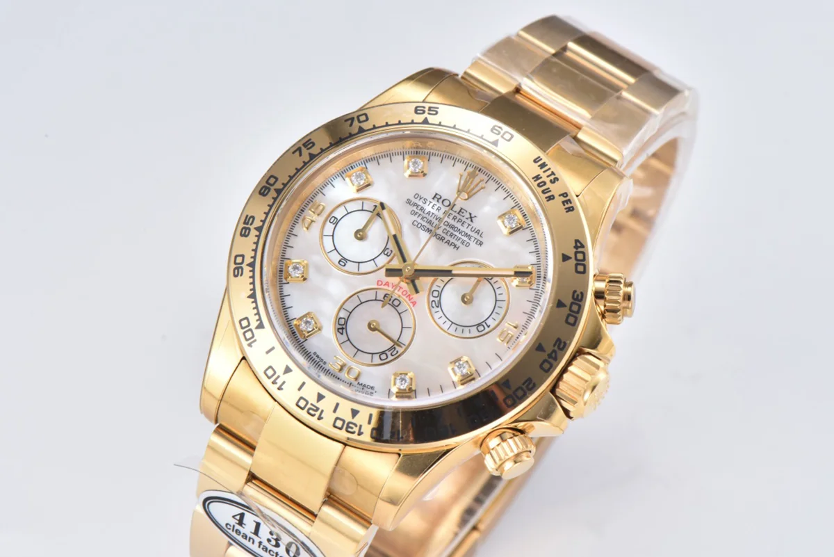 Daytona 116508 White Dial with Diamond Marker in Yellow Gold