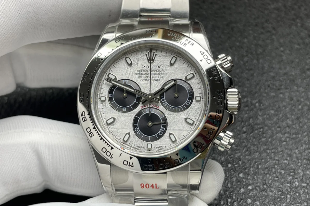 Daytona 116509 Meteorite/Black Dial in White Gold