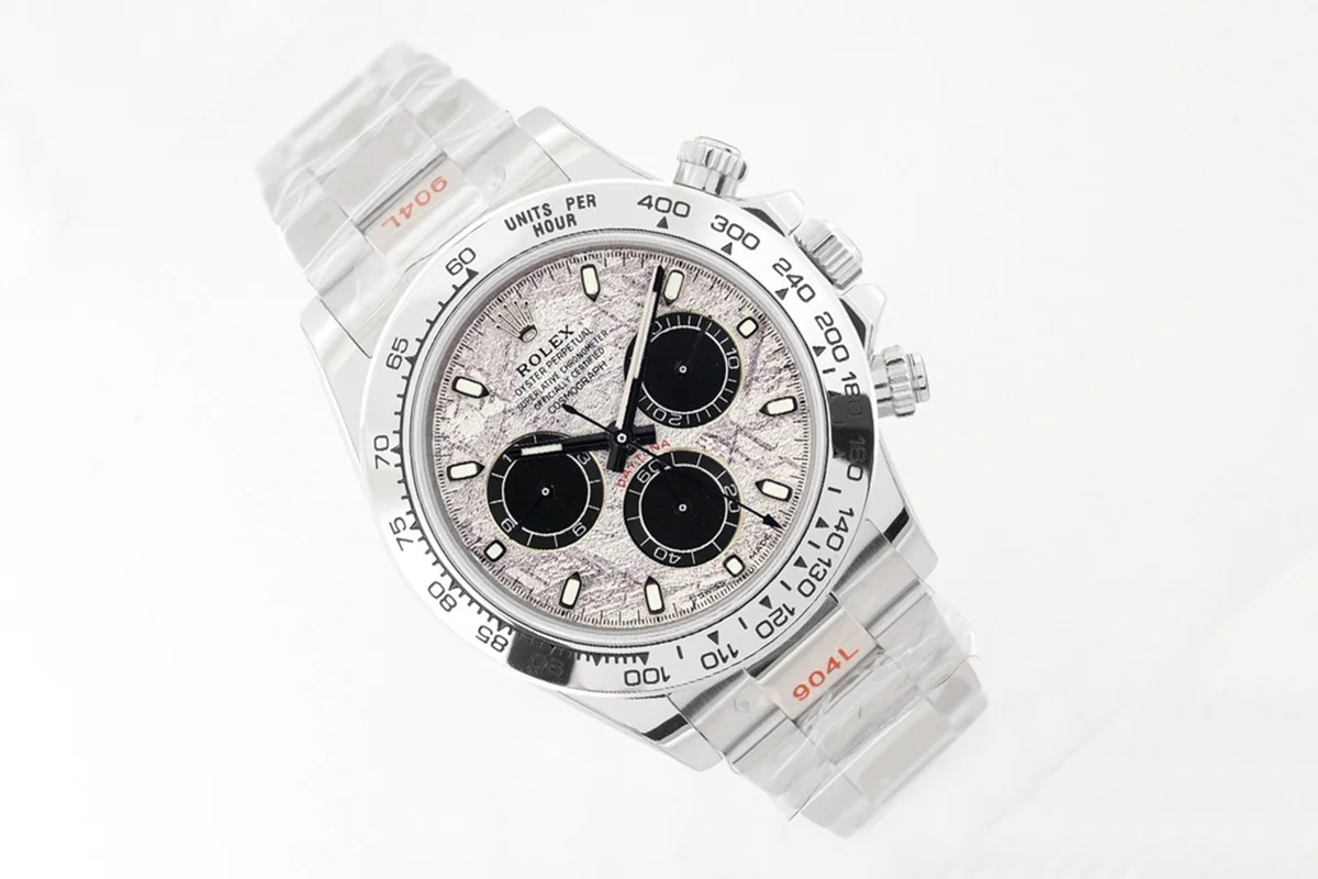 Daytona 116509 Meteorite/Black Dial in White Gold
