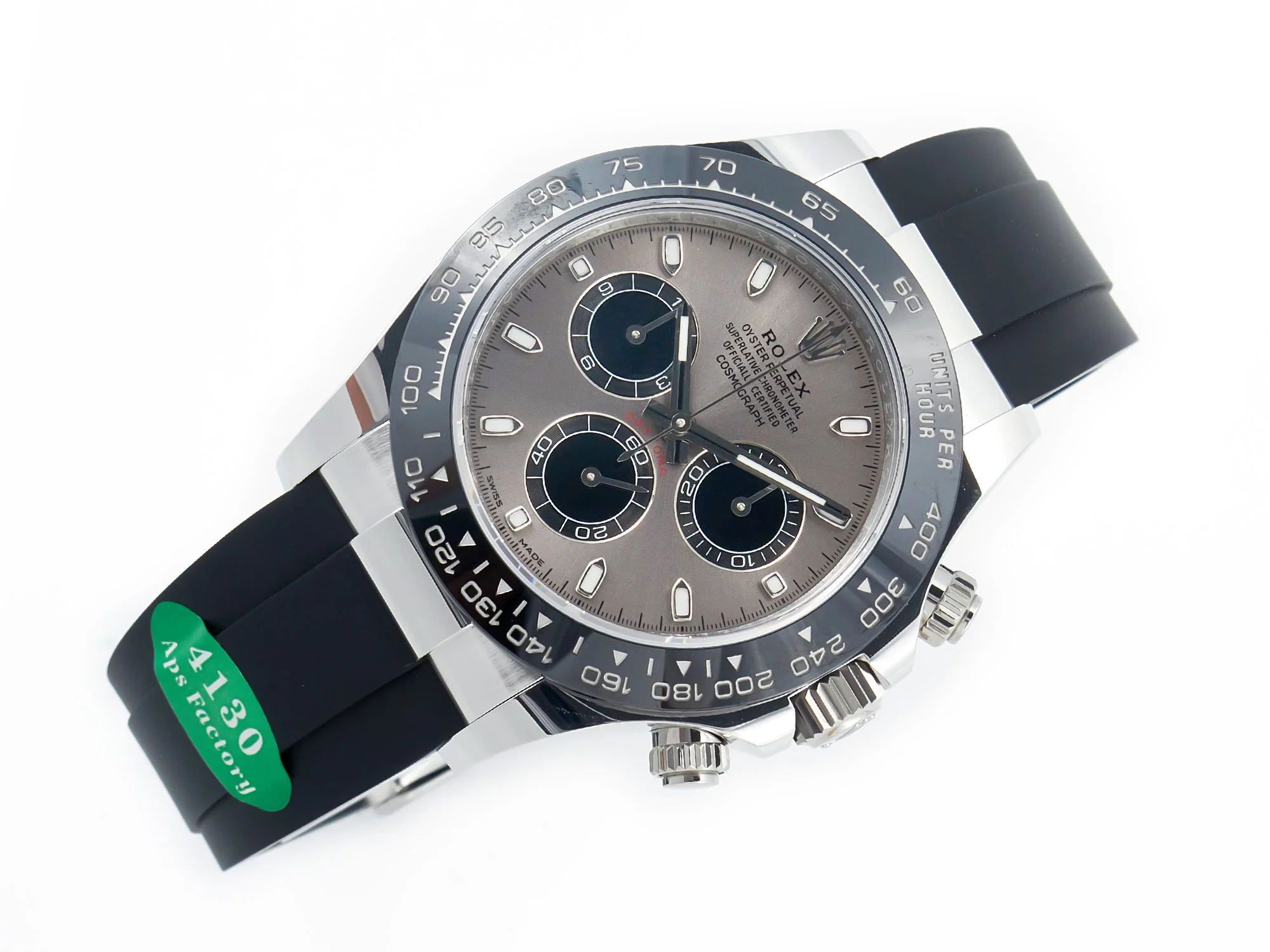 Daytona 116519 APS 1:1 Best Edition 904L SS Case Grey Dial on Oysterflex Strap SH4130 (Gain Weight)