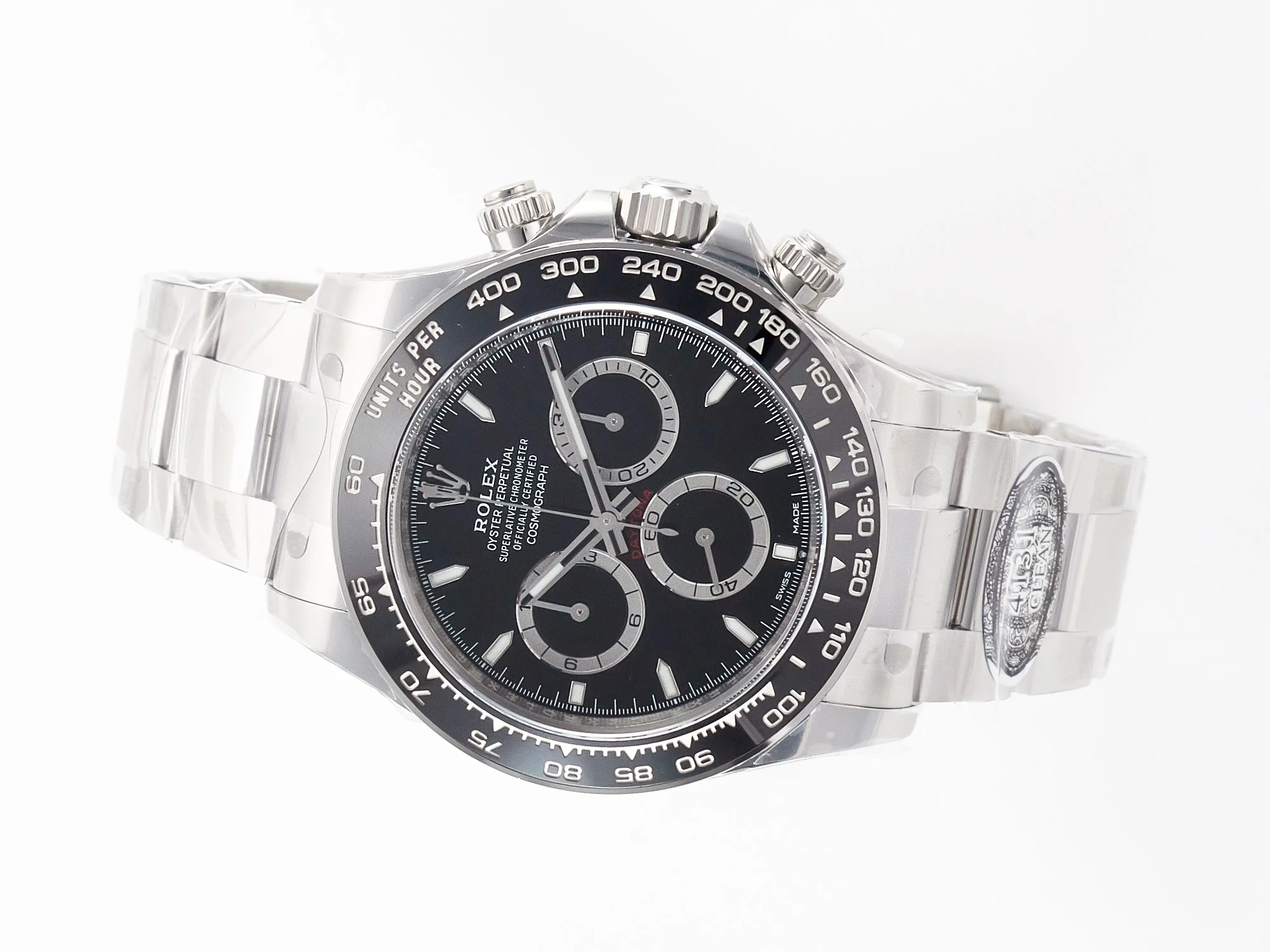 Daytona 126500 Clean 1:1 Best Edition 904L SS Case and Bracelet Black Dial SH4131