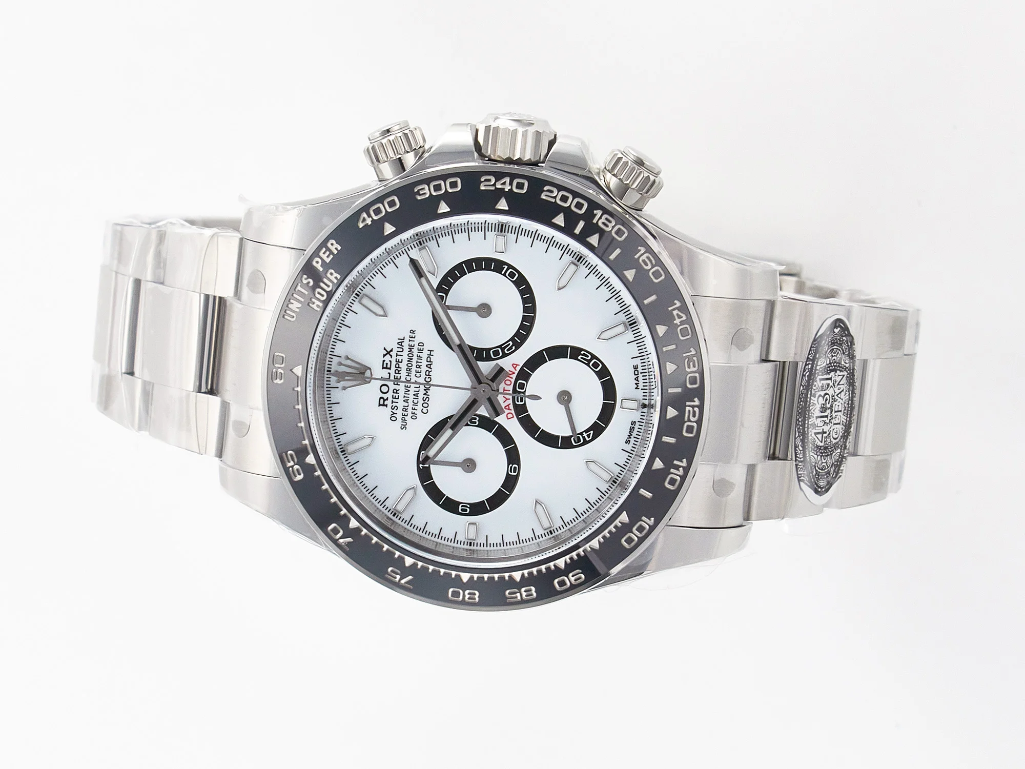 Daytona 126500 Panda Clean 1:1 Best Edition 904L SS Case and Bracelet White Dial SH4131