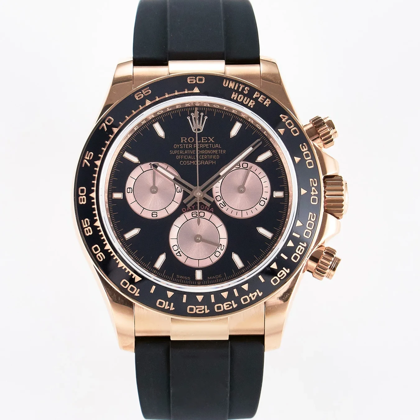 Daytona 126515 QF 1:1 Best Edition Black/RG Dial on Oysterflex Strap SH4131 V6 (Gain Weight)