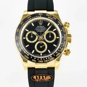 Daytona 126518 QF 1:1 Best Edition Black Dial on Oysterflex Strap SH4131 V6（Gain Weight）