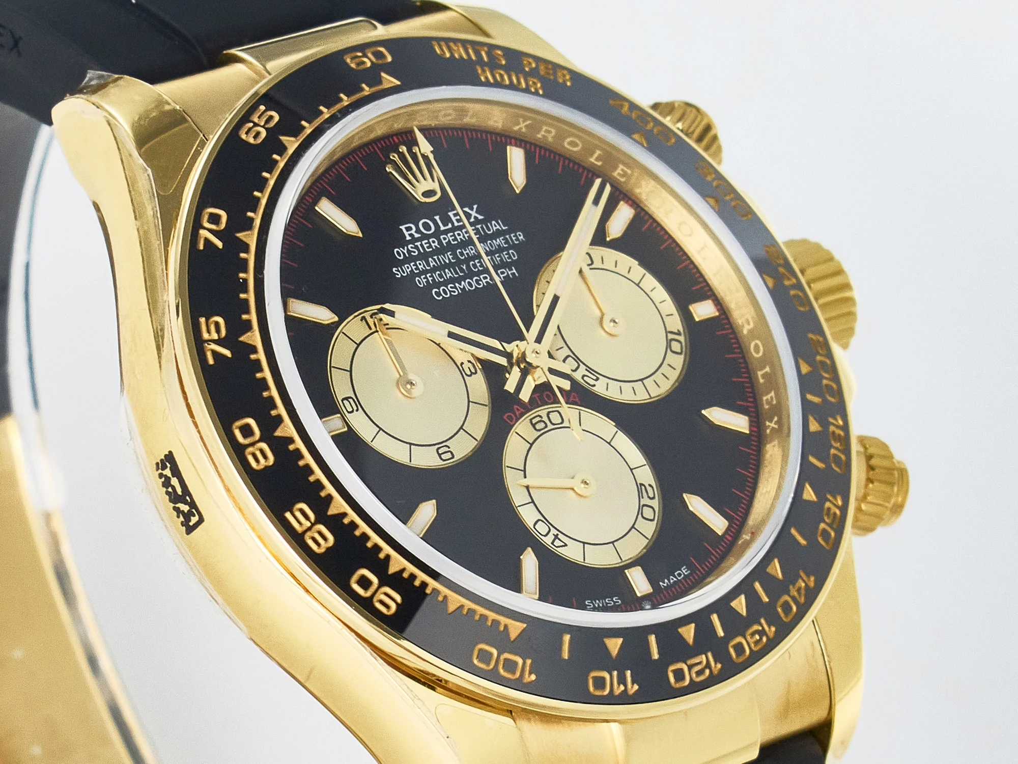 Daytona 126518 QF 1:1 Best Edition Black/YG Dial on Oysterflex Strap SH4131 V6(Gain Weight)