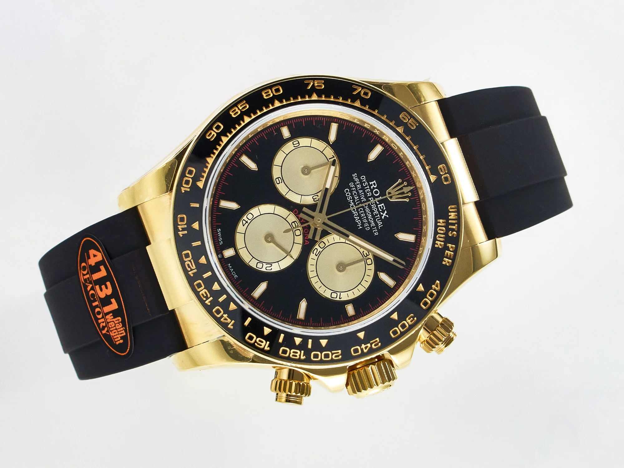 Daytona 126518 QF 1:1 Best Edition Black/YG Dial on Oysterflex Strap SH4131 V6(Gain Weight)