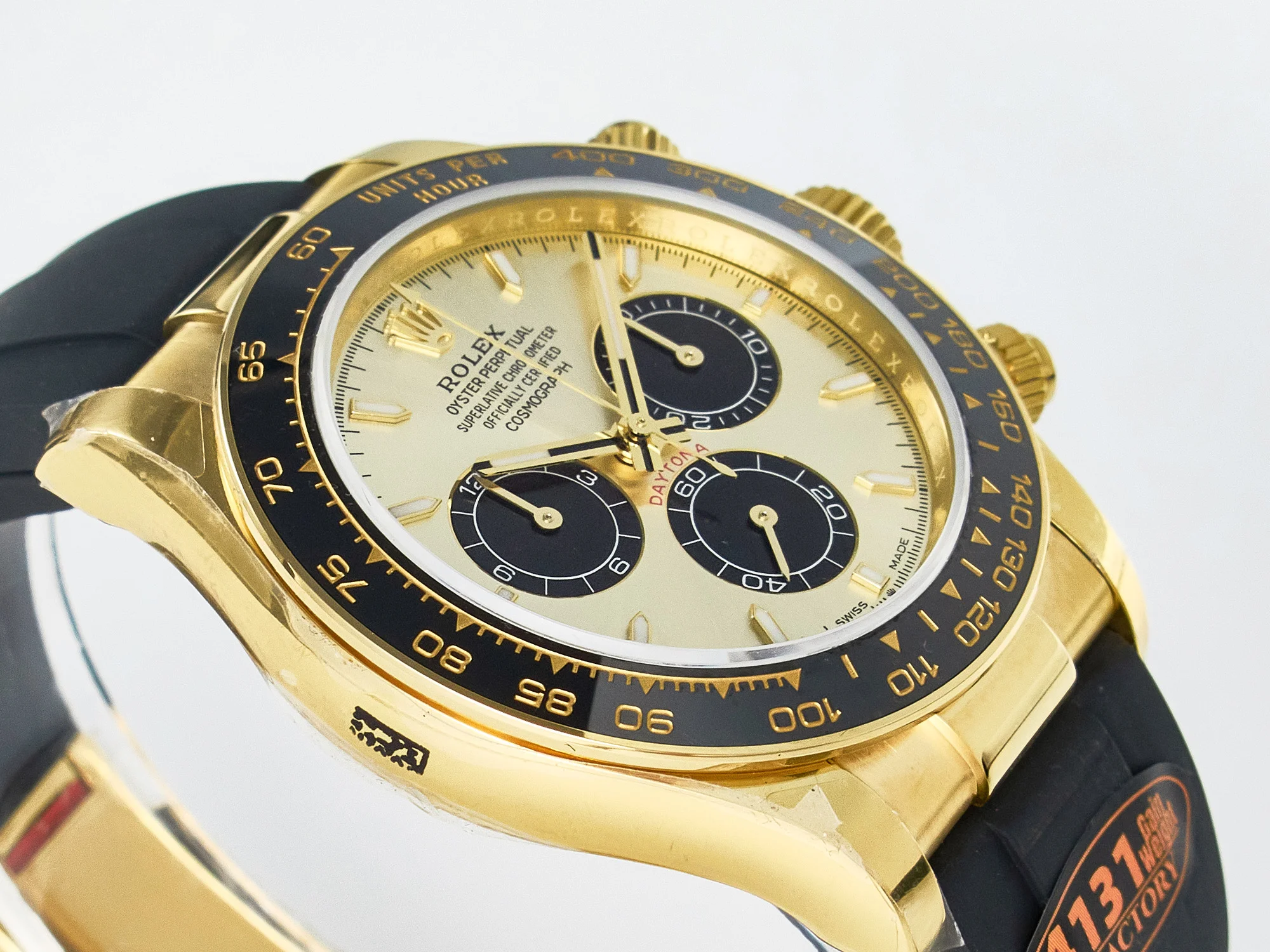 Daytona 126518 QF 1:1 Best Edition YG/Black Dial on Oysterflex Strap SH4131 V6(Gain Weight)
