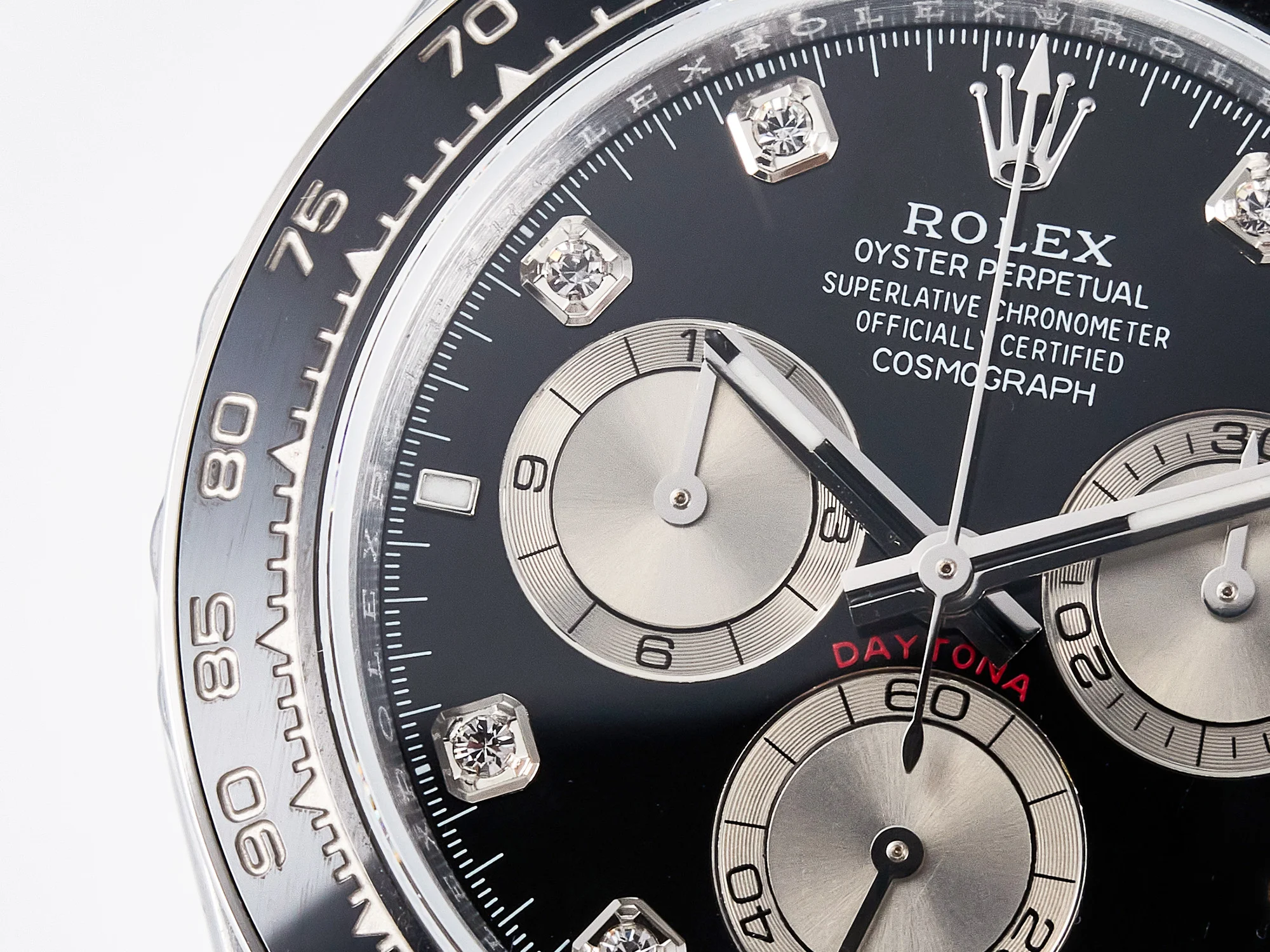 Daytona 126519 QF 1:1 Best Edition Black/Silver Diamonds Dial on Oysterflex Strap SH4131 V6(Gain Weight)