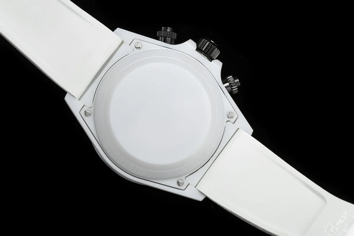 Daytona AET White Classic on Rubber Strap