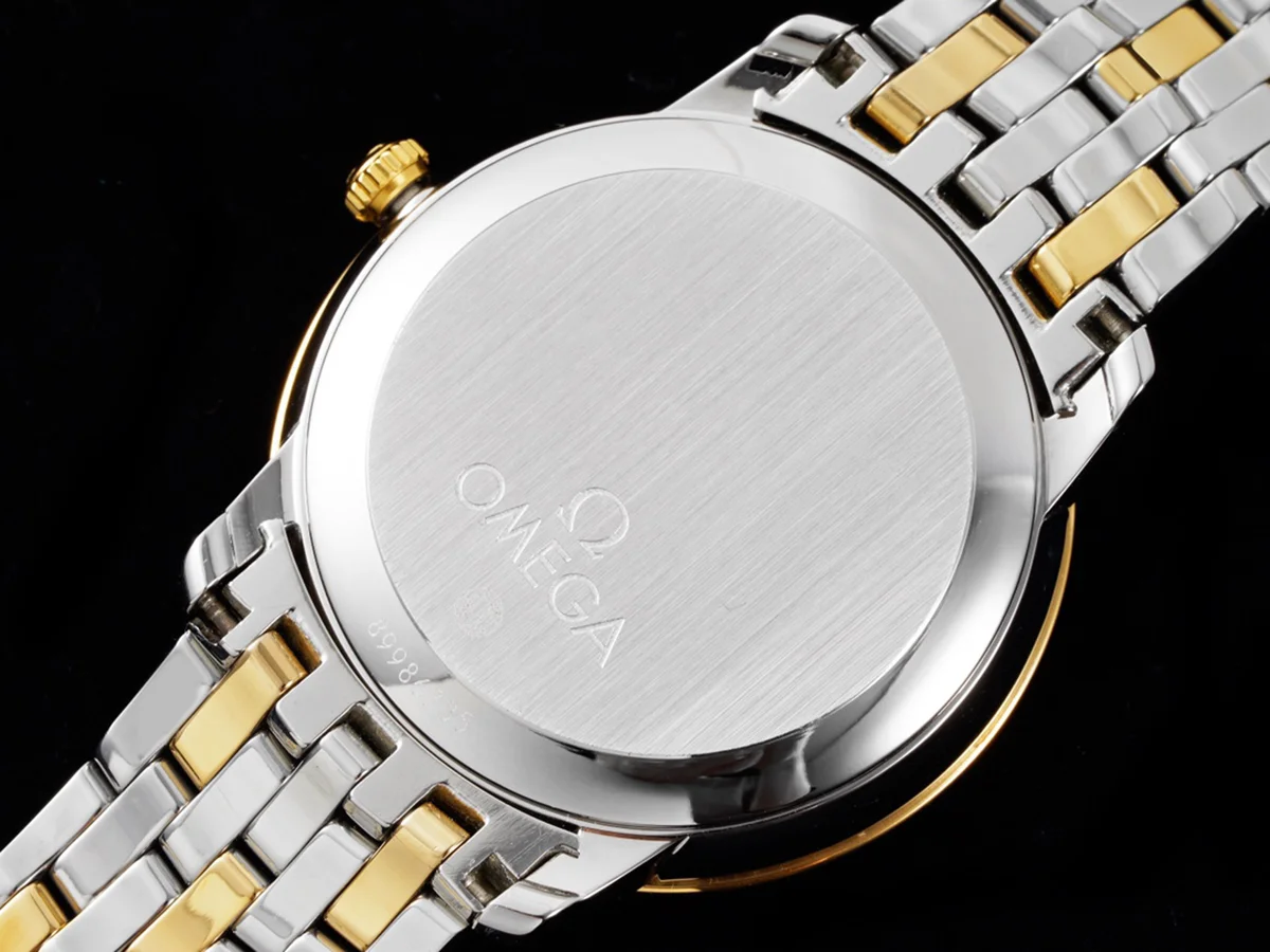 De Ville Co-Axial Chronometer 36.8mm Champagne Dial in Steel/Yellow Gold on Bracelet