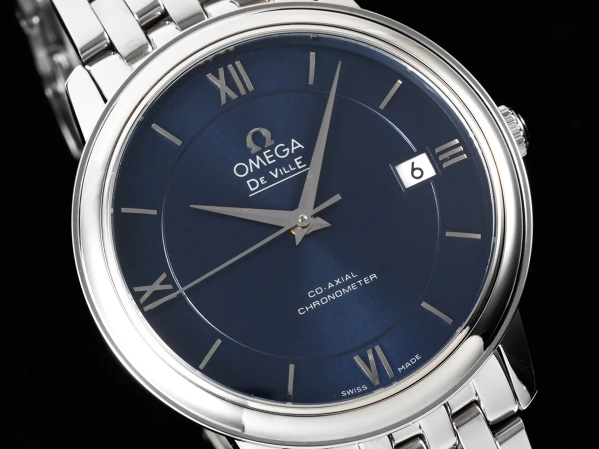 De Ville Co-Axial Chronometer 36.8mm Dark Blue Dial in Steel on Bracelet