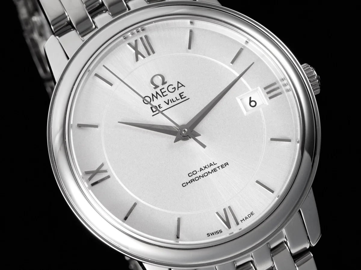 De Ville Co-Axial Chronometer 36.8mm Silver Dial in Steel on Bracelet