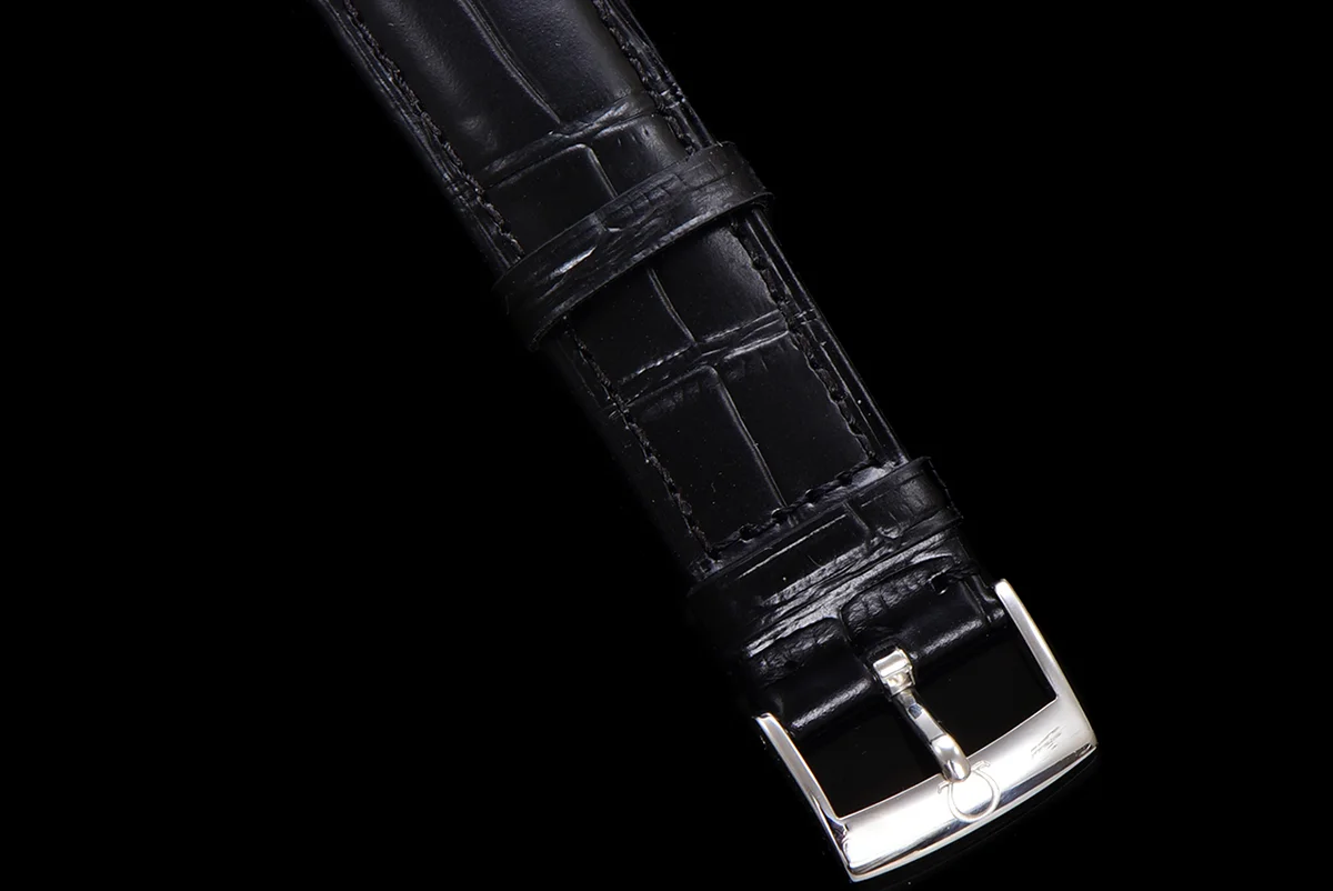 De Ville Co-Axial Chronometer 39.5mm White Dial in Steel on Leather Strap