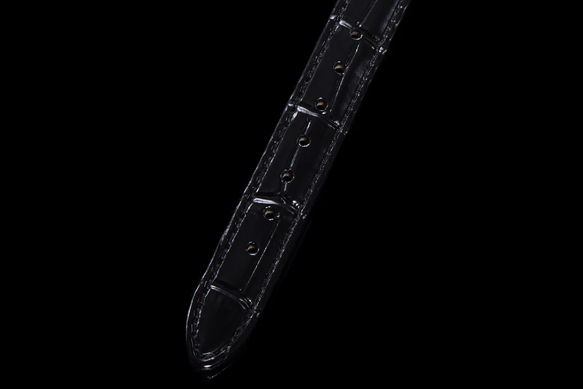 Diva’s Dream Jewellery Watch Diamond Paved Dial in White Dial on Black Leather Strap