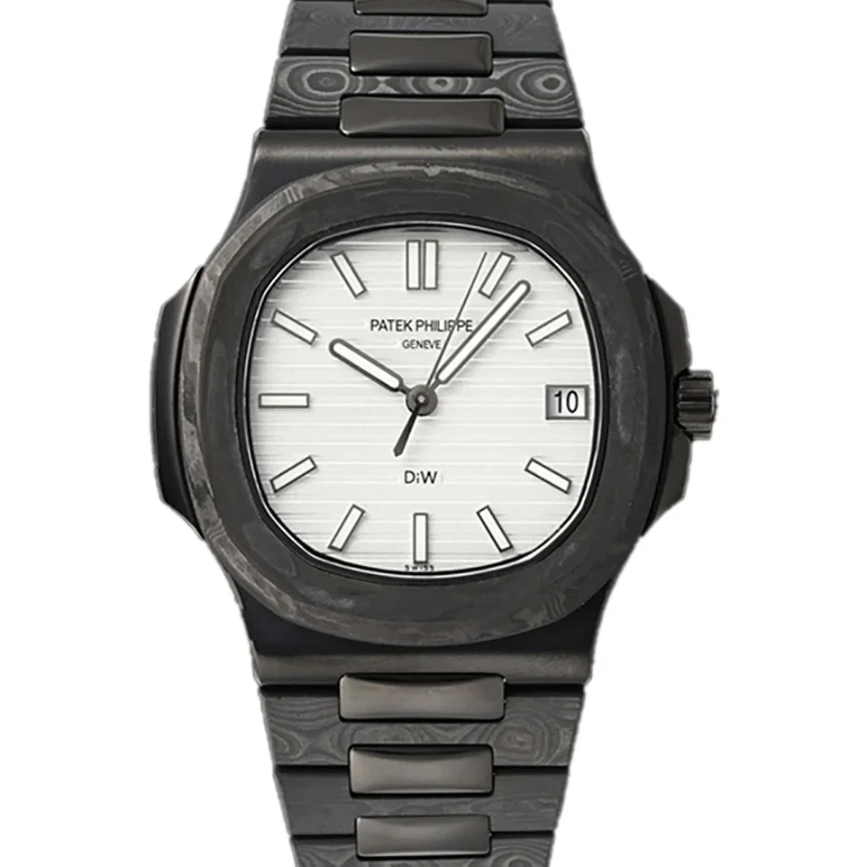 DiW Carbon Nautilus 5711 “Black Grail” White Dial