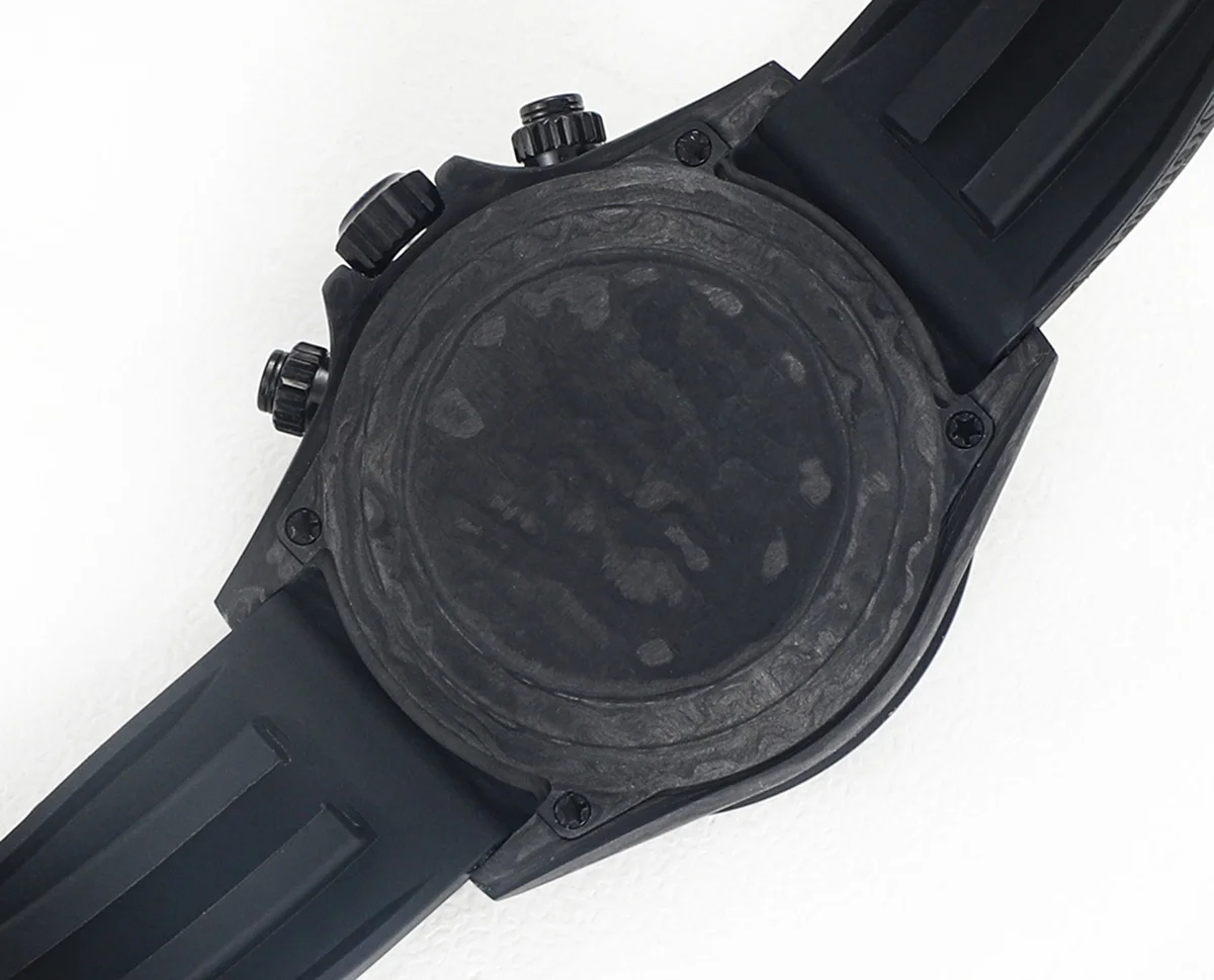 DIW Daytona Rainbow Black Carbon with Black Rubber Strap