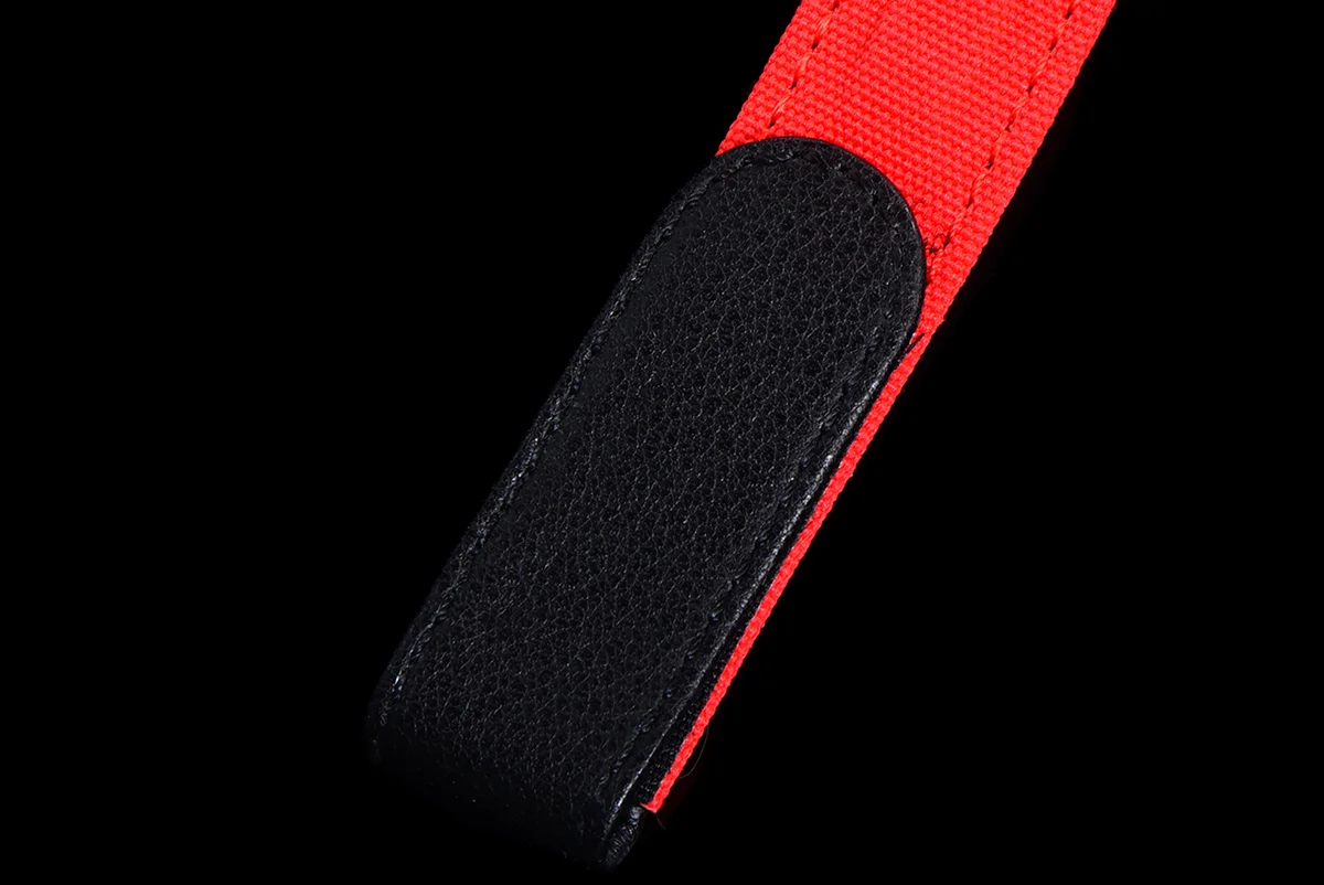 DIW Daytona Skeleton Dial in Carbon with Red Hands on Red Nylon Strap