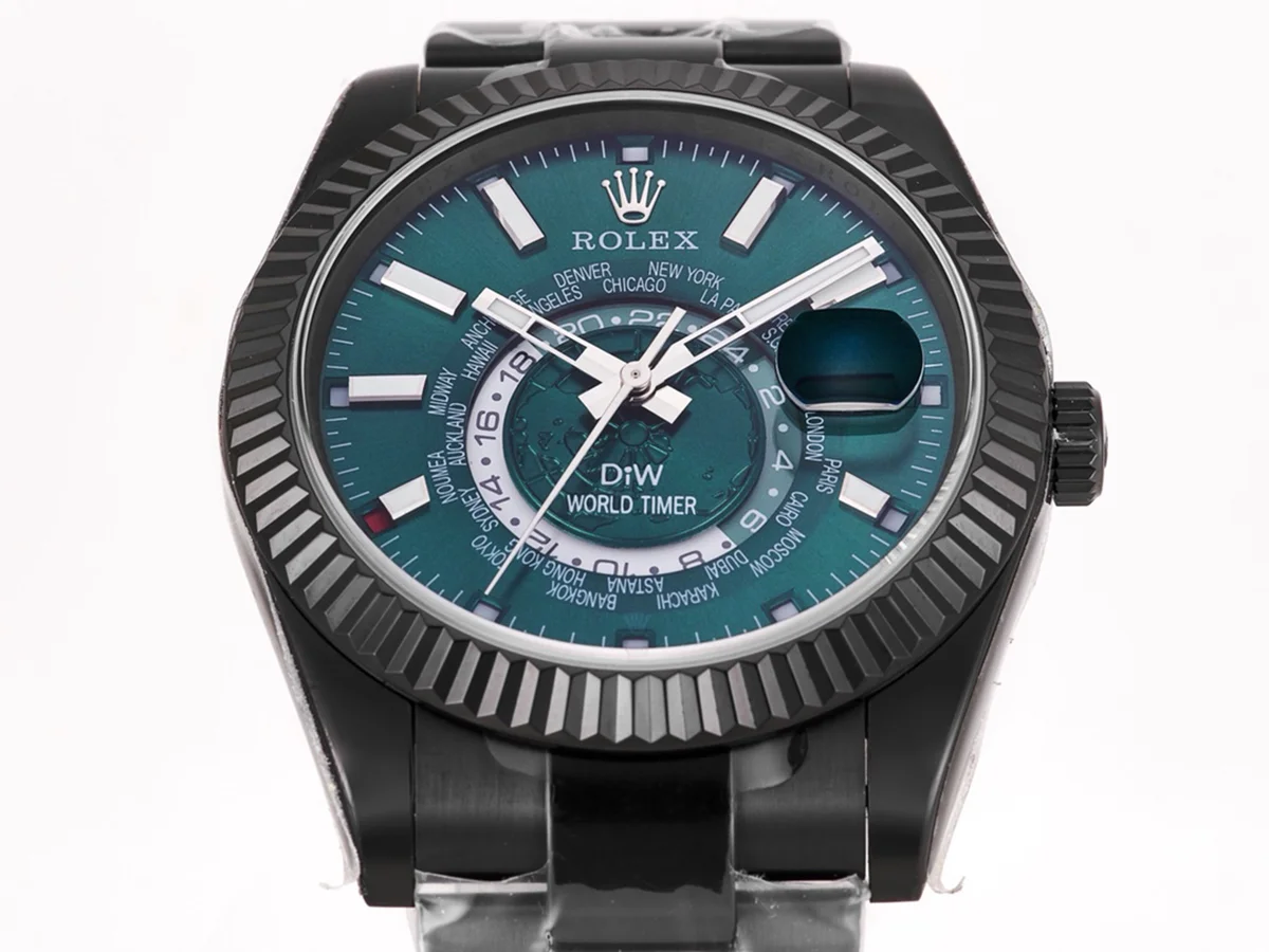 DIW Sky Dweller Black DLC Green Worldtimer