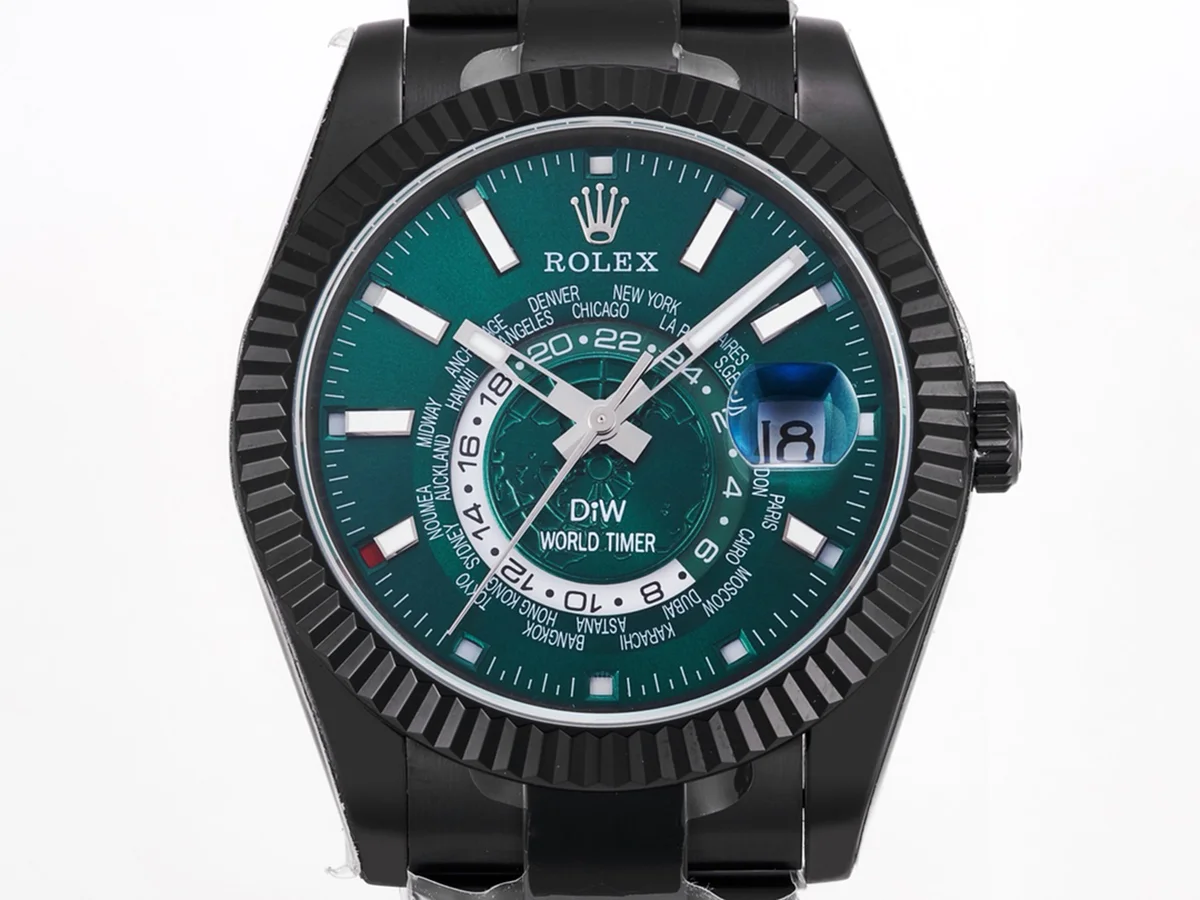 DIW Sky Dweller Black DLC Green Worldtimer