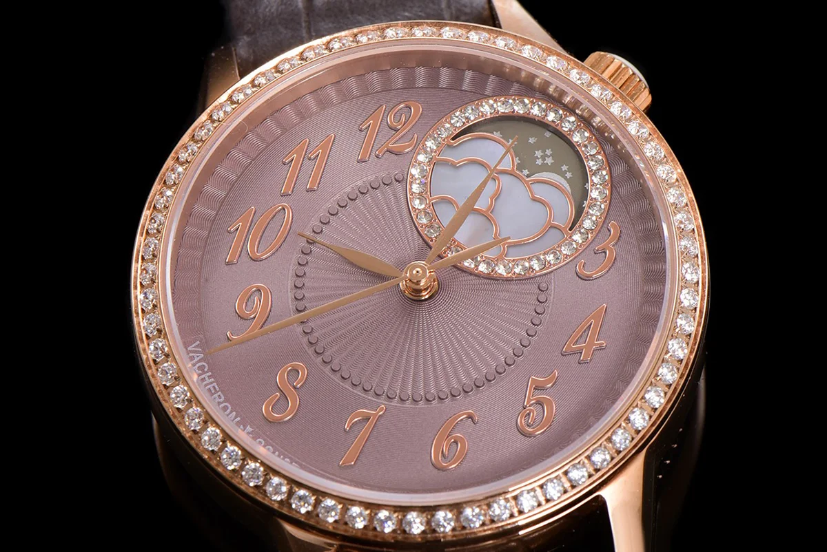 Egerie Moonphase Muse Brown Dial in Pink Gold