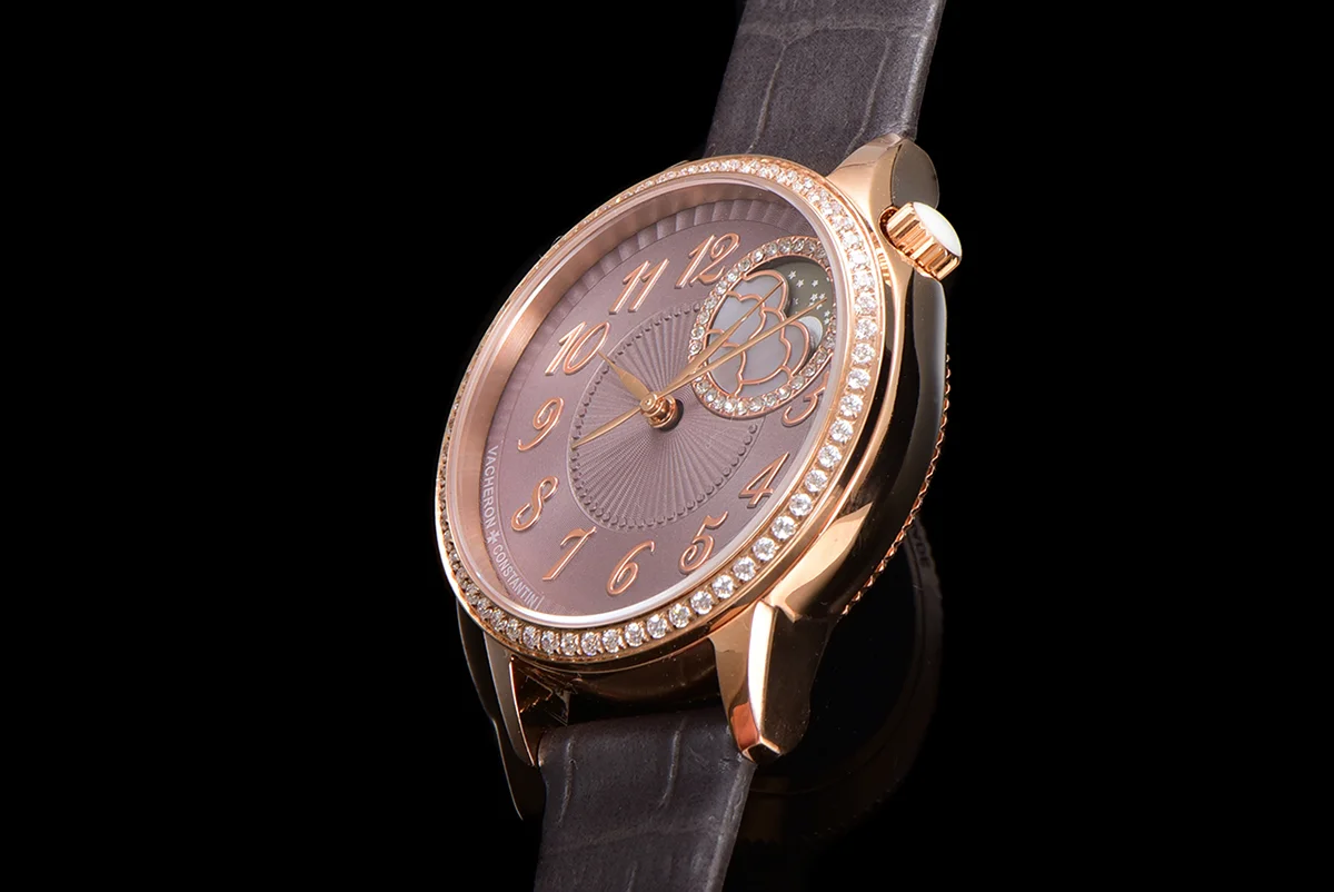 Egerie Moonphase Muse Brown Dial in Pink Gold