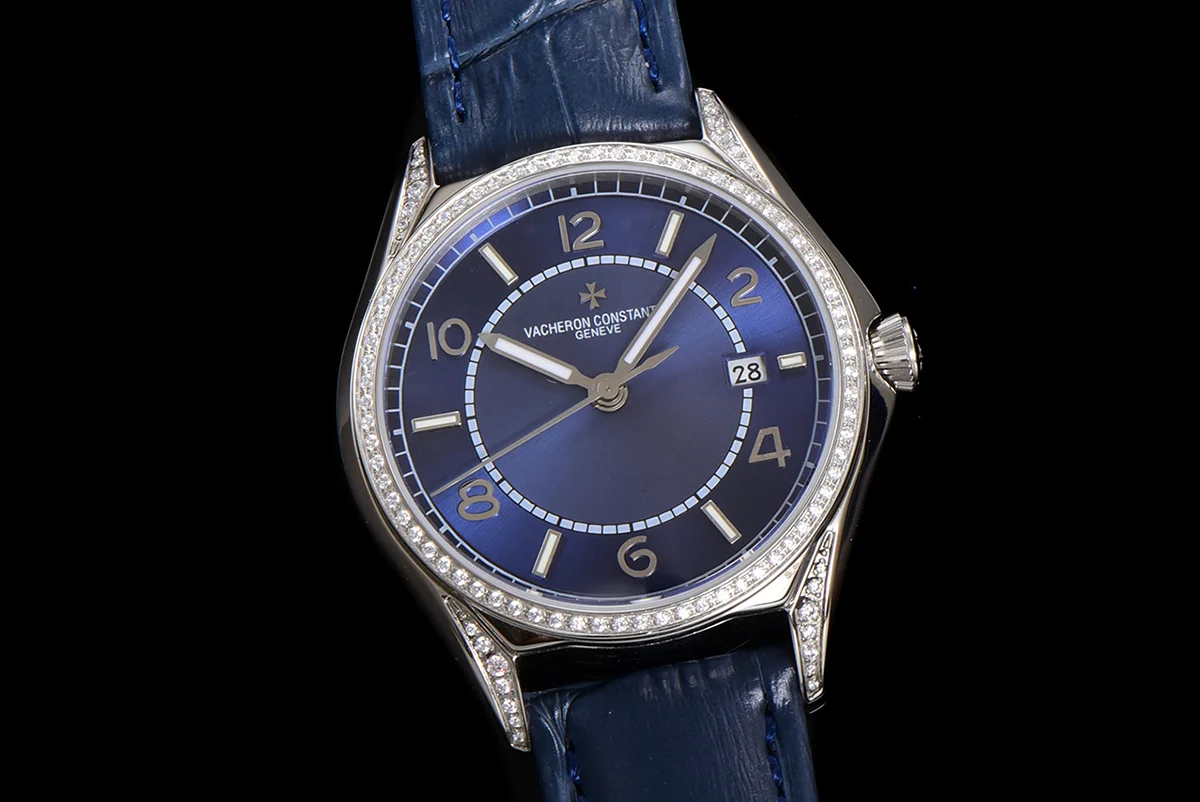 Fiftysix Blue Dial with Diamond Bezel in Steel Ref: 4600E