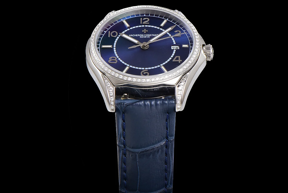 Fiftysix Blue Dial with Diamond Bezel in Steel Ref: 4600E