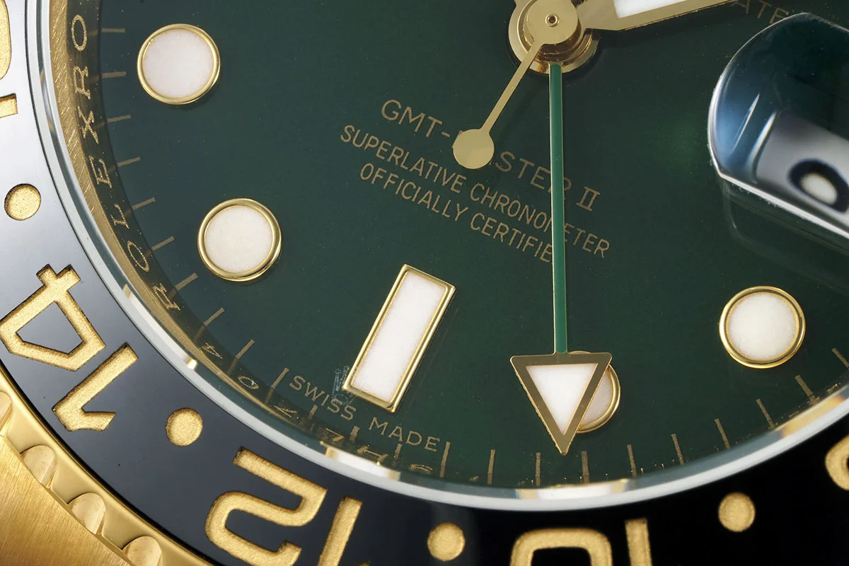 GMT Master II 116718LN Green Dial in Yellow Gold