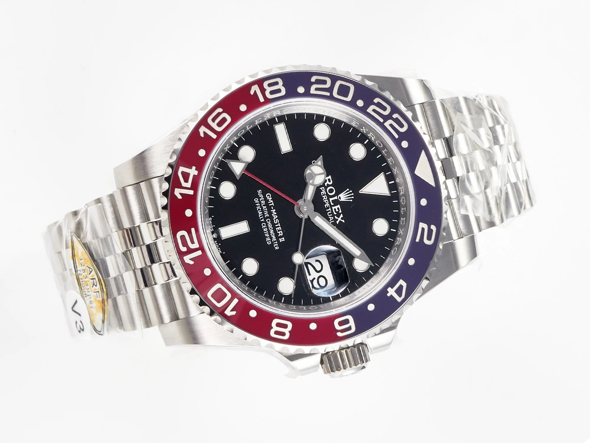 GMT-Master II 126710 BLRO Blue/Red Ceramic 904L ARF 1:1 Best Edition on Jubilee Bracelet SH3285 V3