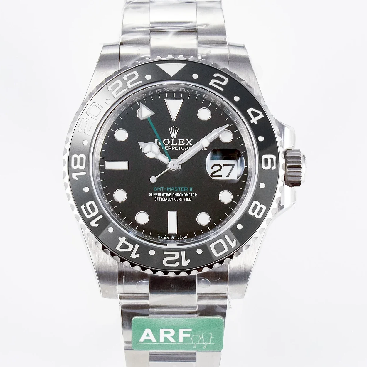 GMT-Master II 126710 GRNR Black/Gray Ceramic 904L Steel ARF 1:1 Best Edition on Oyster Strap SH3285