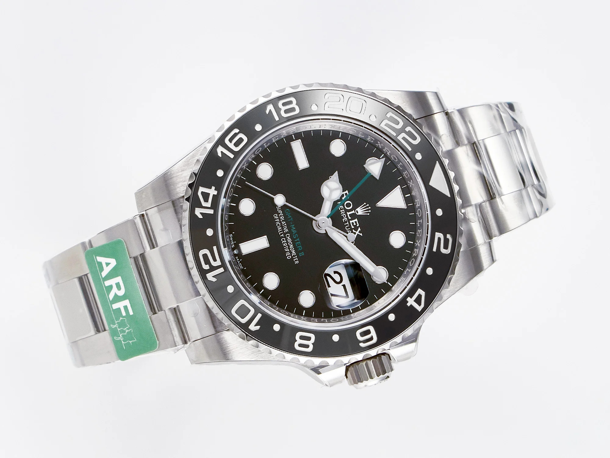 GMT-Master II 126710 GRNR Black/Gray Ceramic 904L Steel ARF 1:1 Best Edition on Oyster Strap SH3285