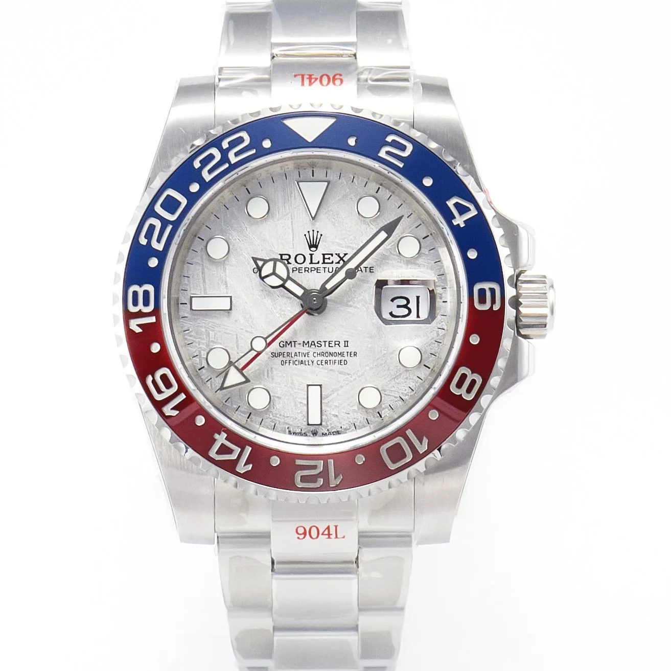 GMT-Master II 126719 BLRO Blue/Red Ceramic GMF Best Edition Meteorite Dial on Bracelet A3285 CHS