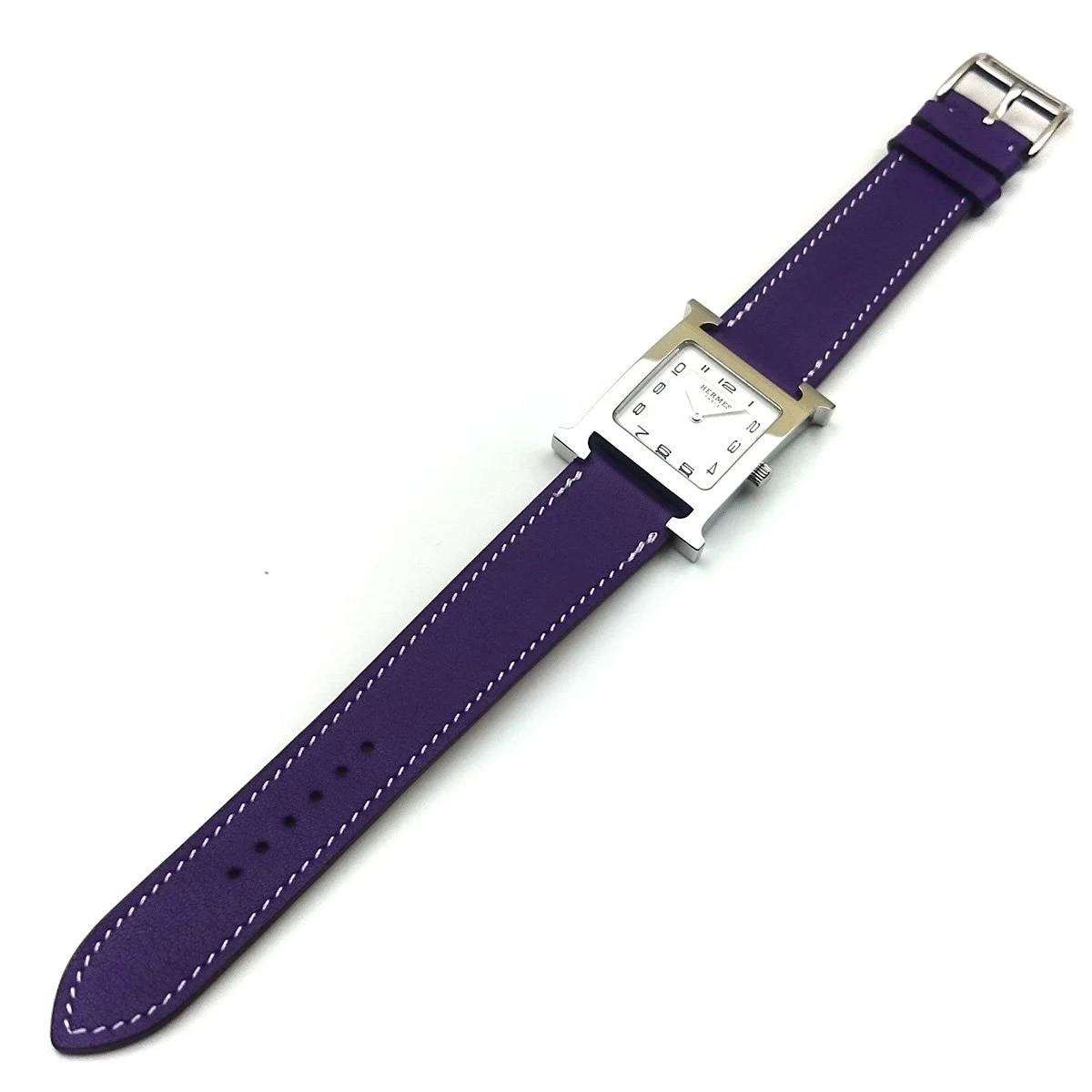 Heure H Steel on Violet Fjord Leather Strap