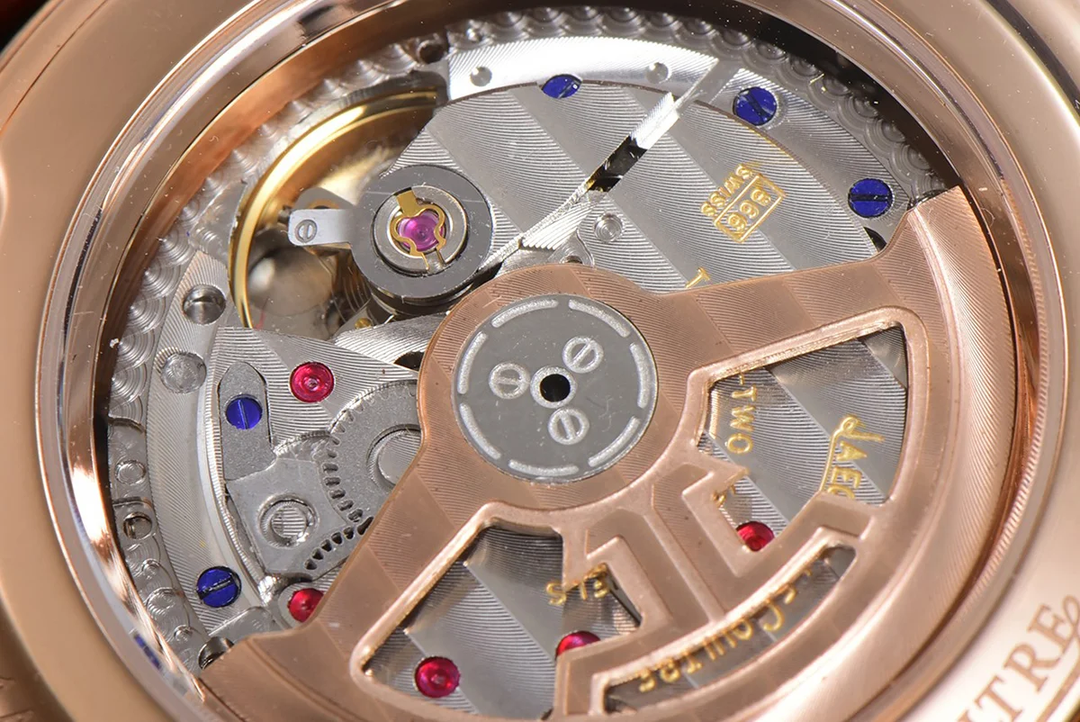Master Calendar Silver Dial in Rose Gold on Brown Leather Strap